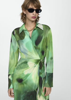 Printed bow dress