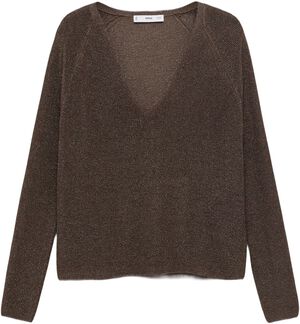 V-neck lurex sweater