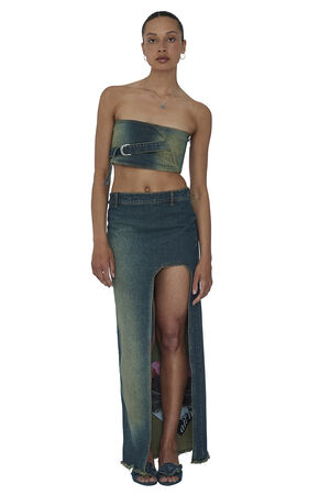 Curved Slit Skirt