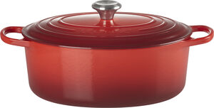 Oval støbejernsgryde 6,3L Cerise