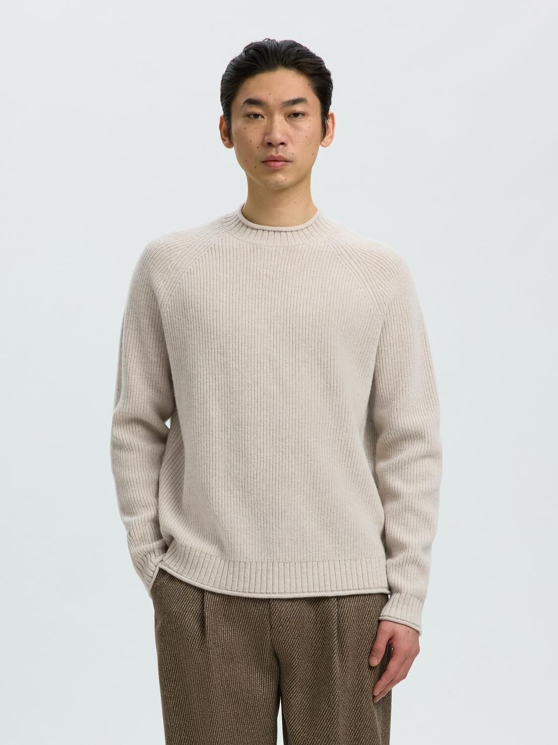Slmdomestic Ls Knit Crew Neck