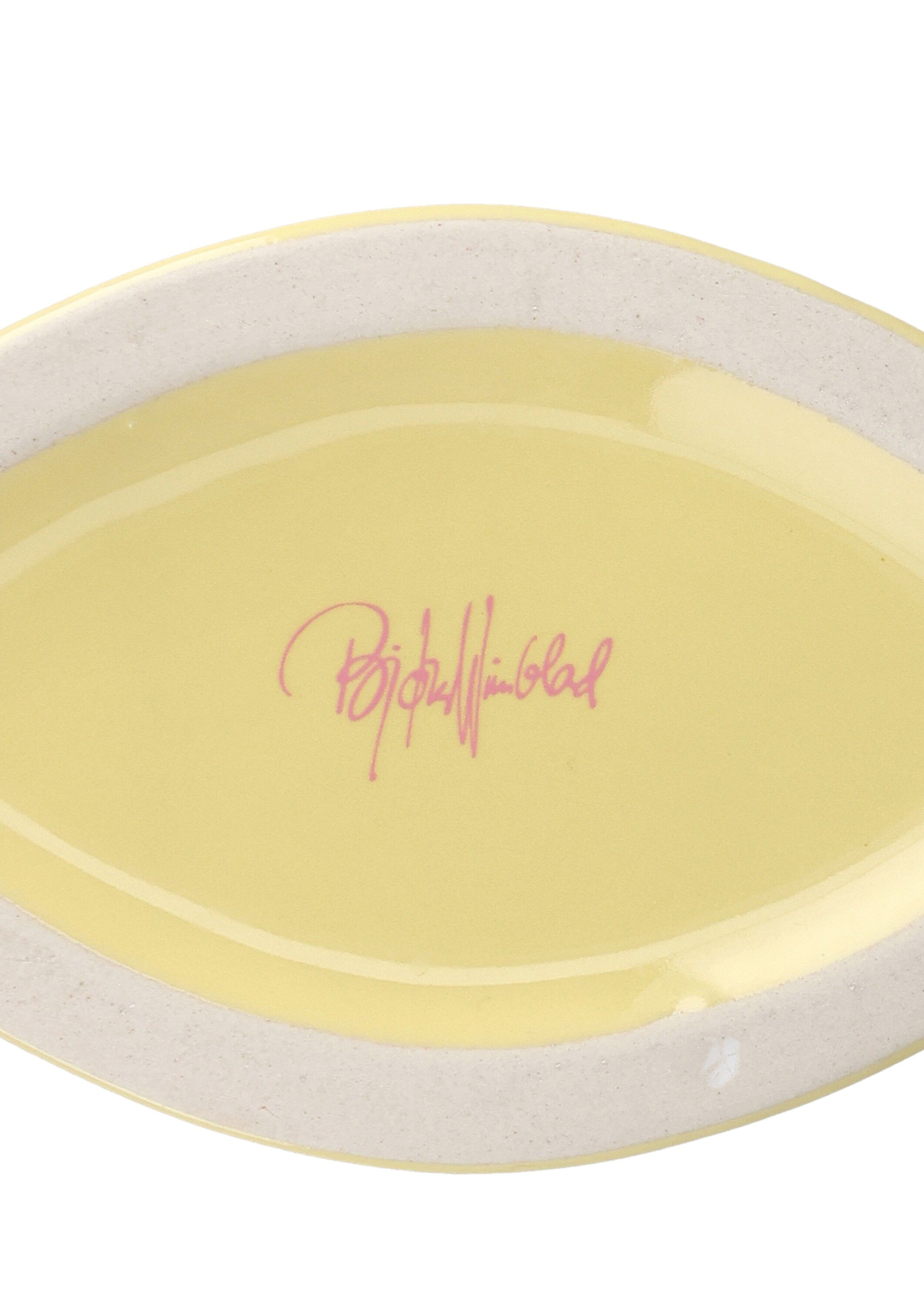 Nina Vase H22 cm gul/pink