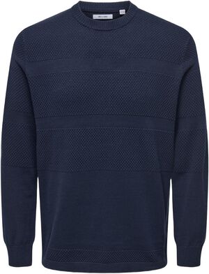 ONSMALIK REG 12 PINAPLE CREW KNIT N