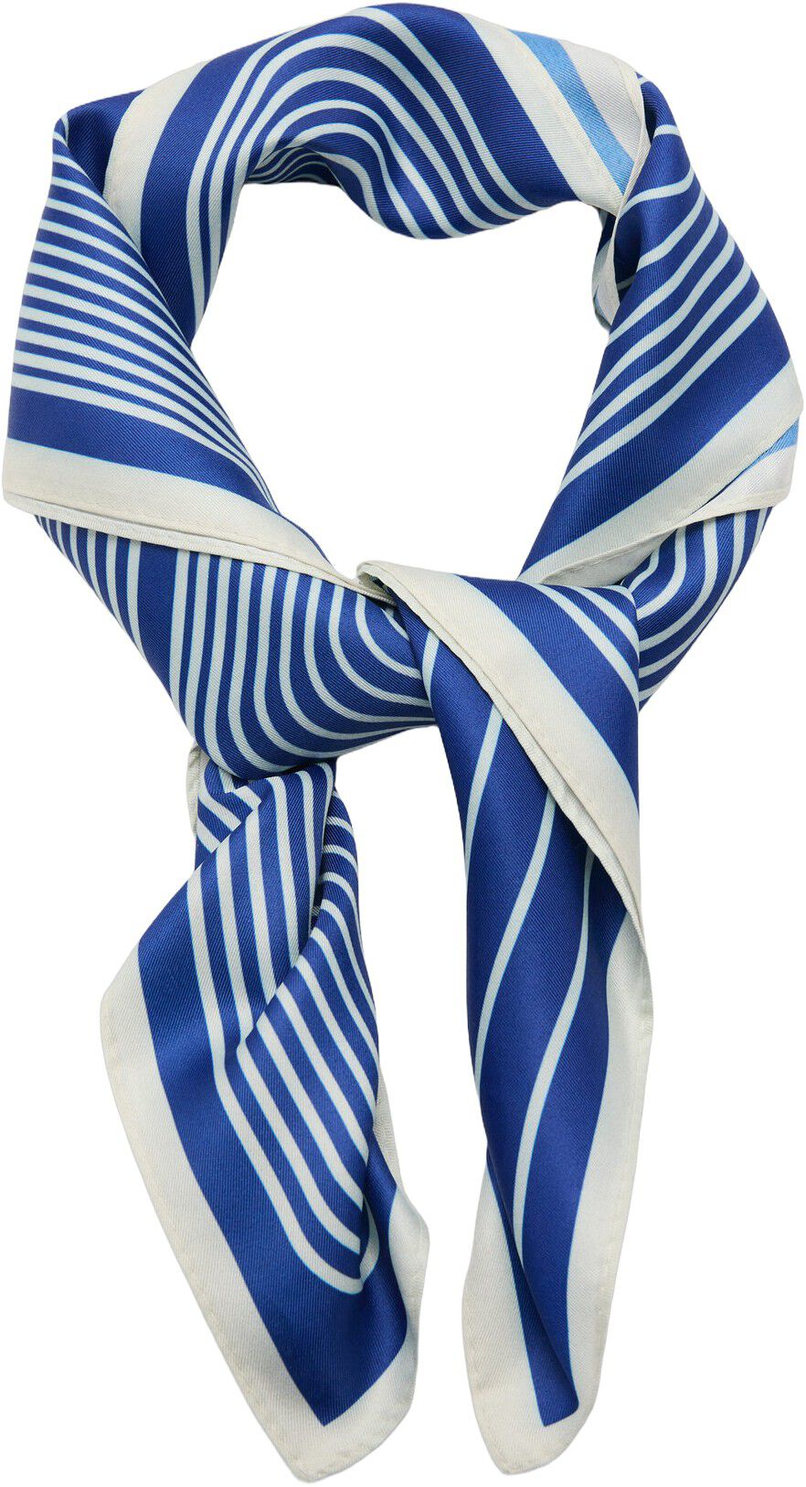 Satin check-print scarf