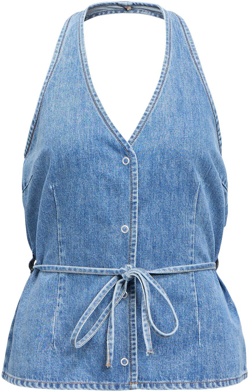 OBJFULLA S/L RE DENIM TOP 145