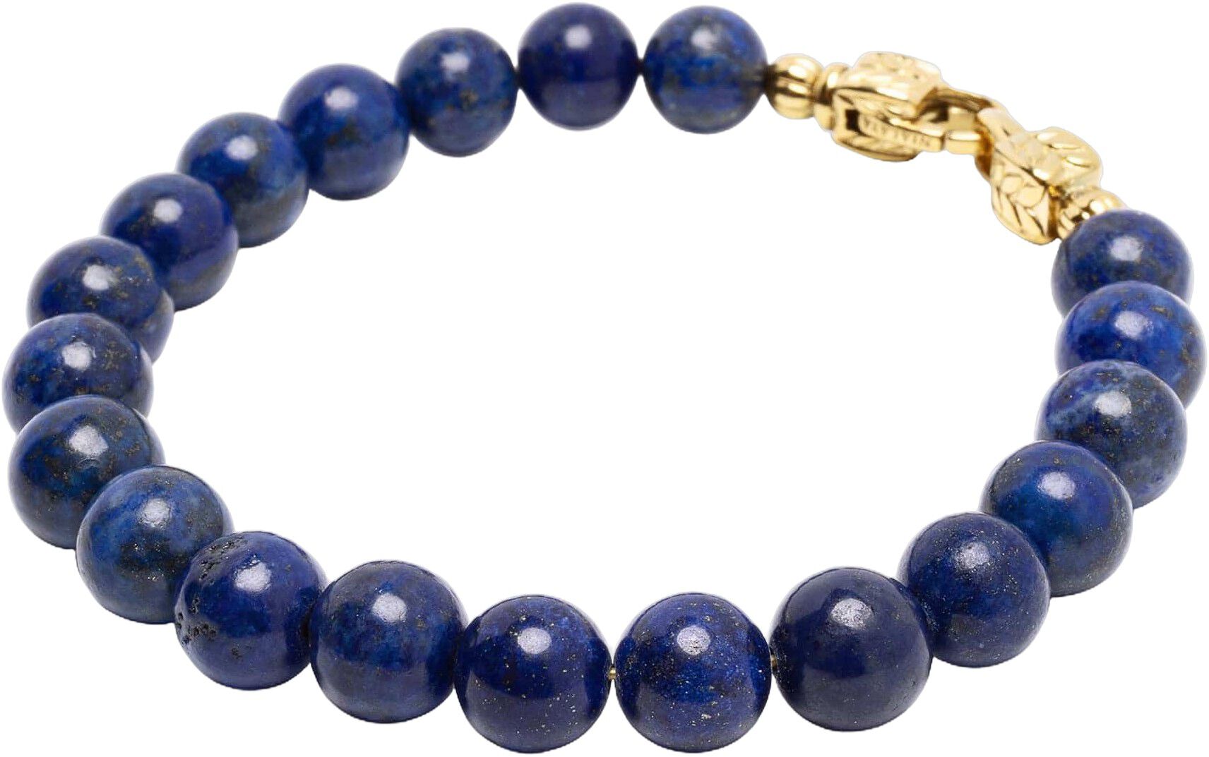 Blue Dumortierite Healing Bracelet with Gold Lock