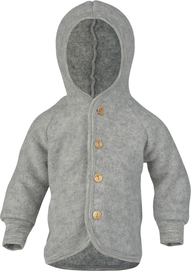 Hooded jacket, with wooden buttons, IVN BEST