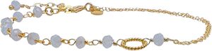 Sissi Blue Calcedoni Bracelet - Gold