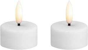 Moods & More - LED tealight candle, Plast, White, 2-pack, 39