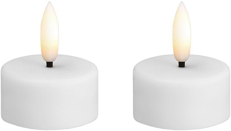 Moods & More - LED tealight candle, Plast, White, 2-pack, 39
