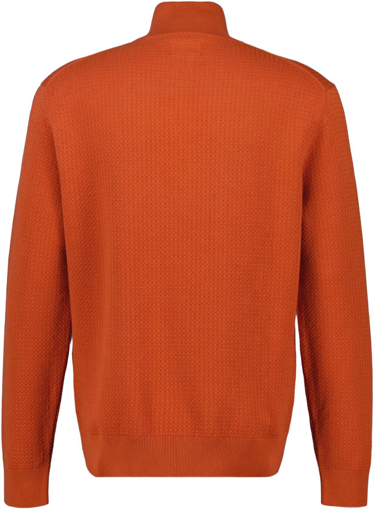 TEXTURED COTTON HALF ZIP