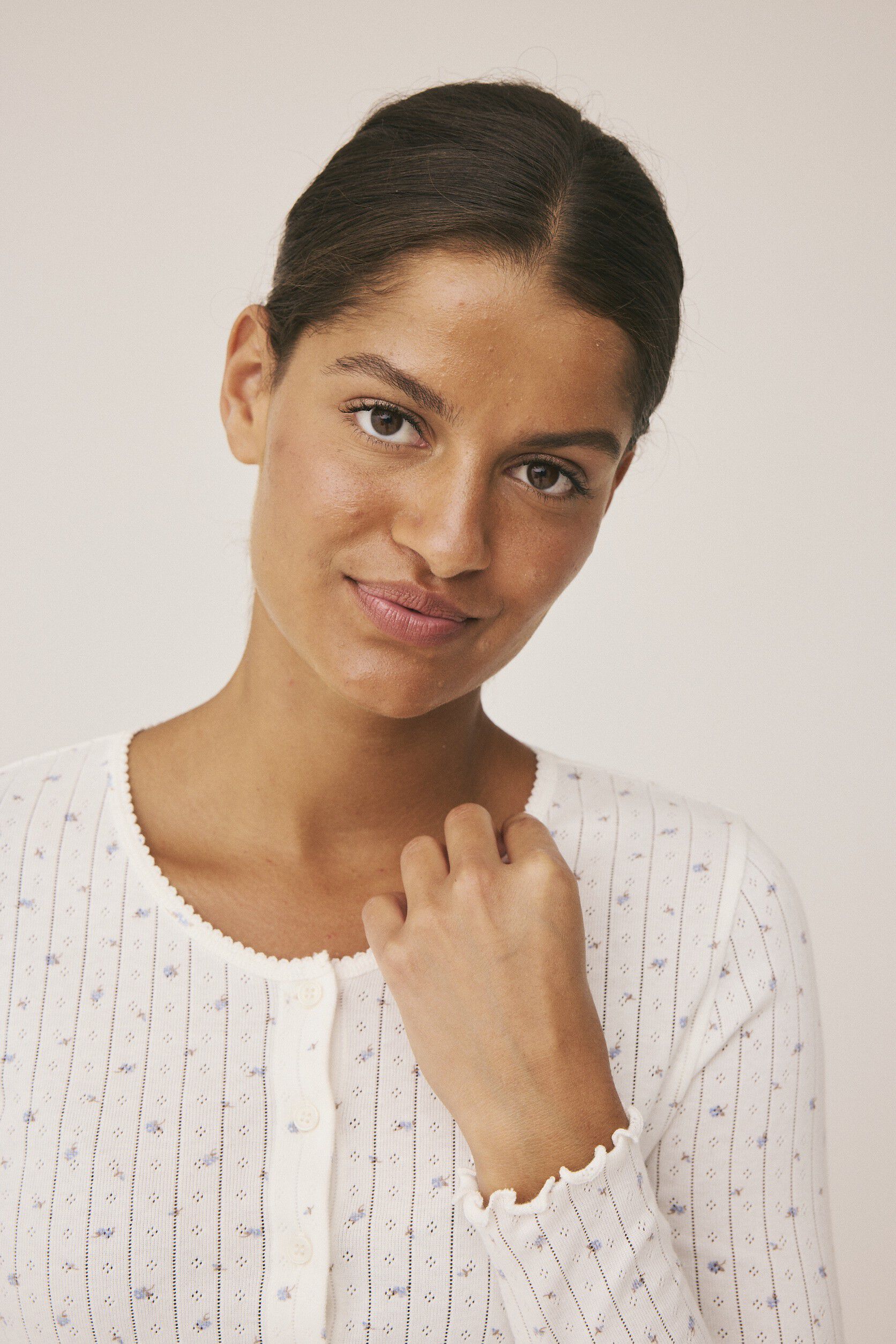 Eloise 10 Cardigan Pointelle - 100% &Oslash;kologisk Bomuld GOTS