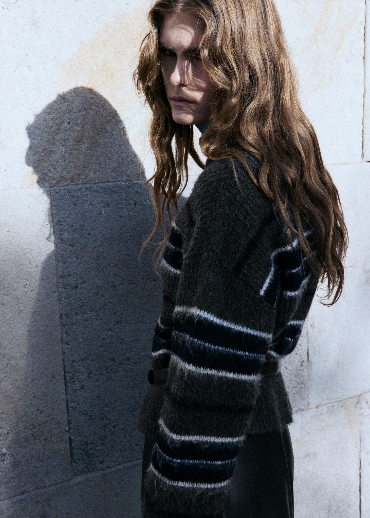 Knit striped sweater