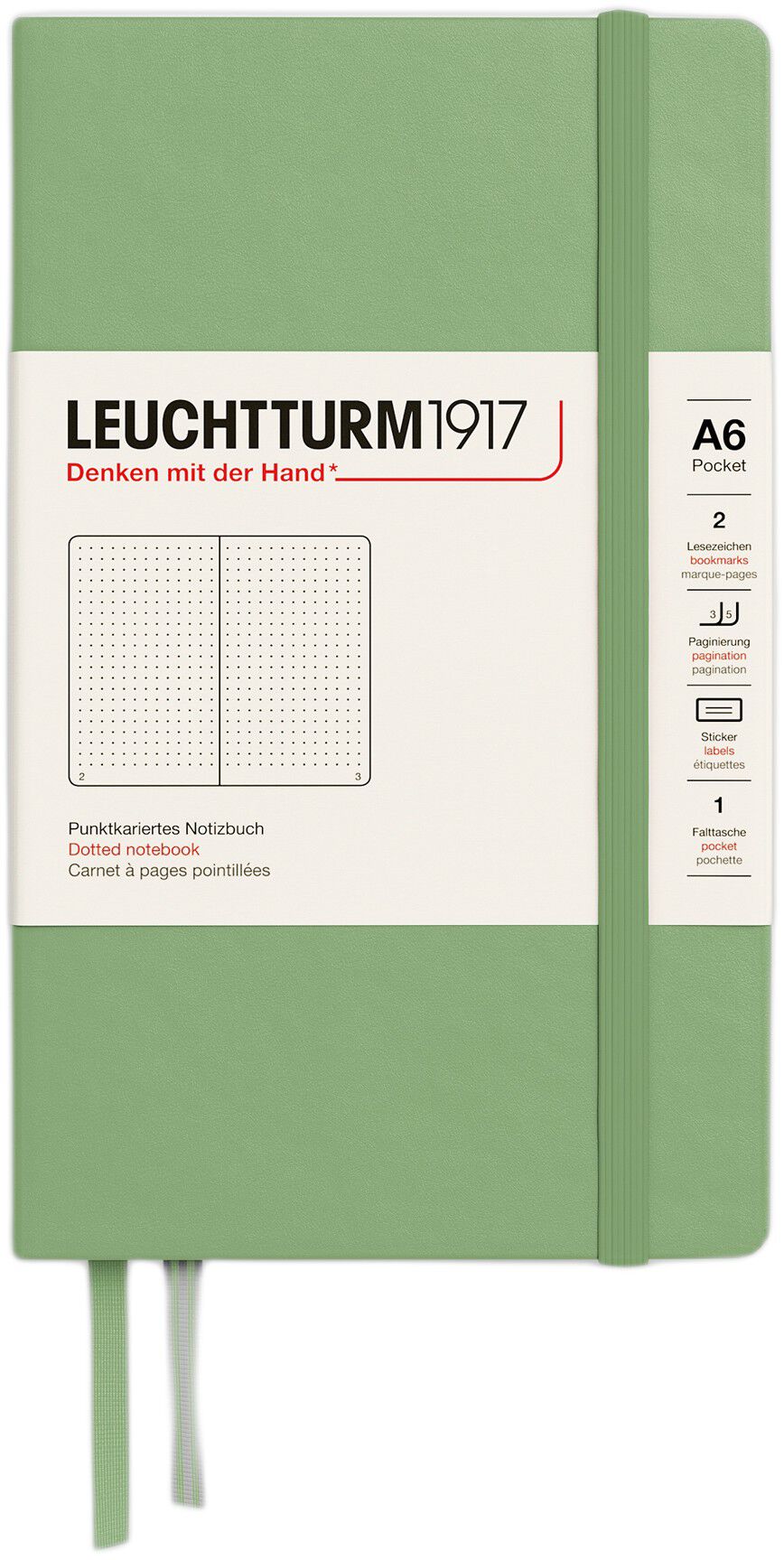 LT1917 Notesbog Plain A6 Sage