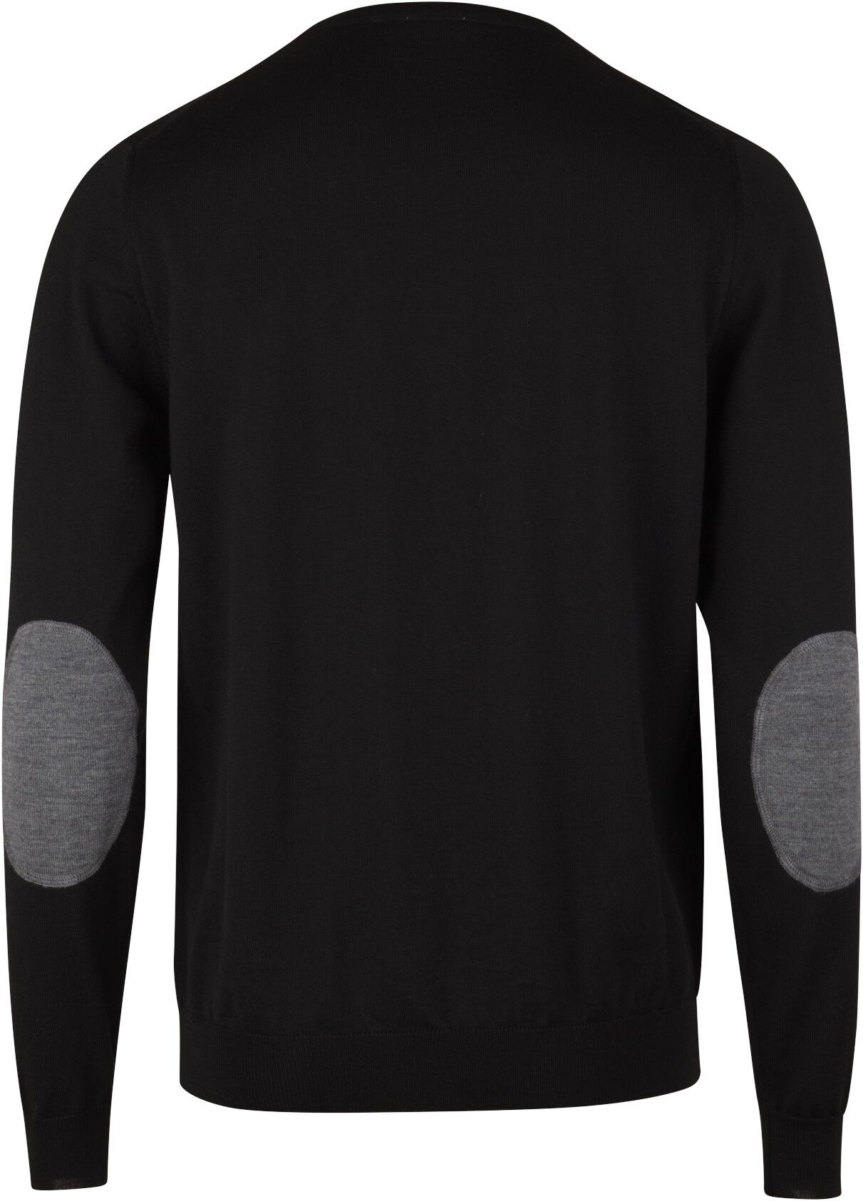 Sweater Knitted Crew Neck With Patch Merino Wool