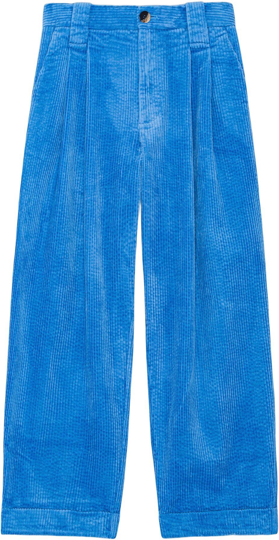 Corduroy Loose Fit Mid Waist Pleat