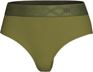 Thong with elastic waistband