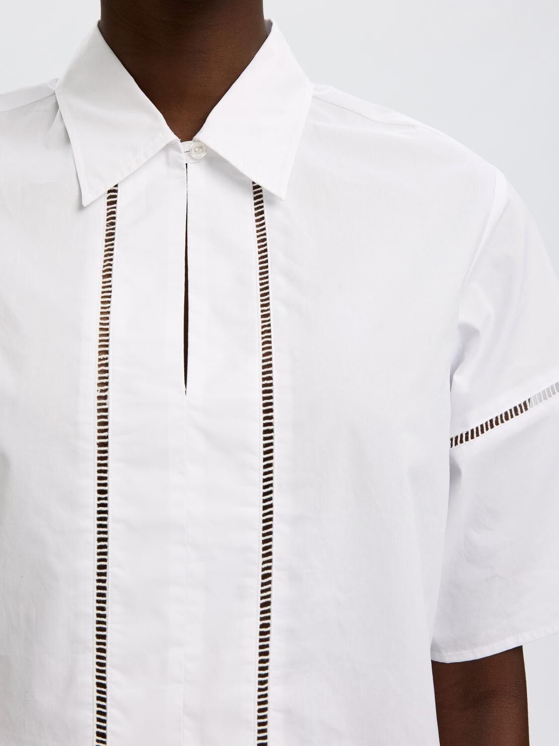 SLFDELIA 2/4 BOXY LADDER STITCH TOP