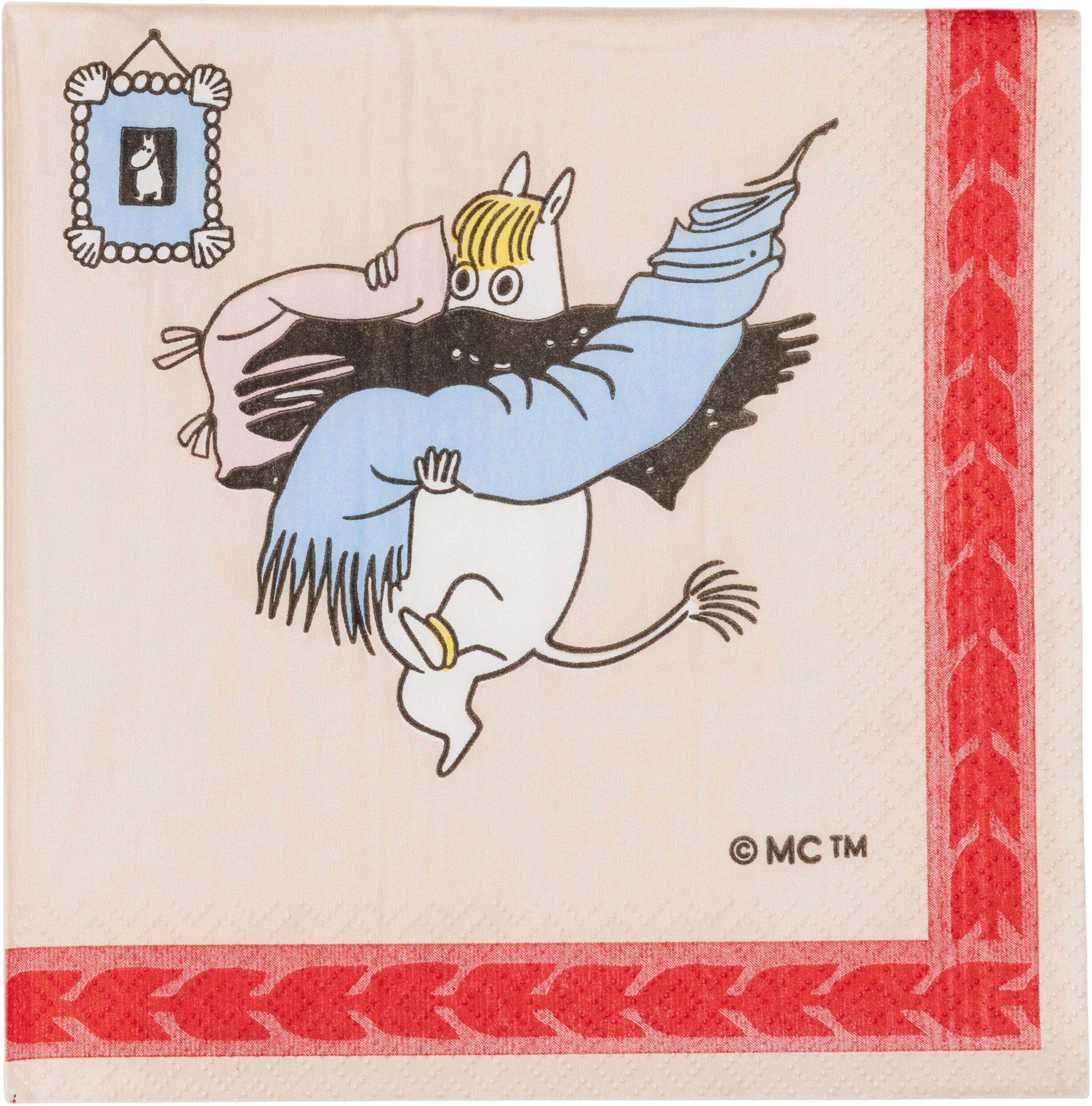 Moomin Arabia papirserviet 33cm Ferieklar