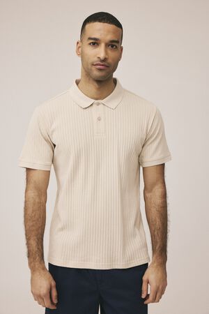 Harry textured polo GOTS