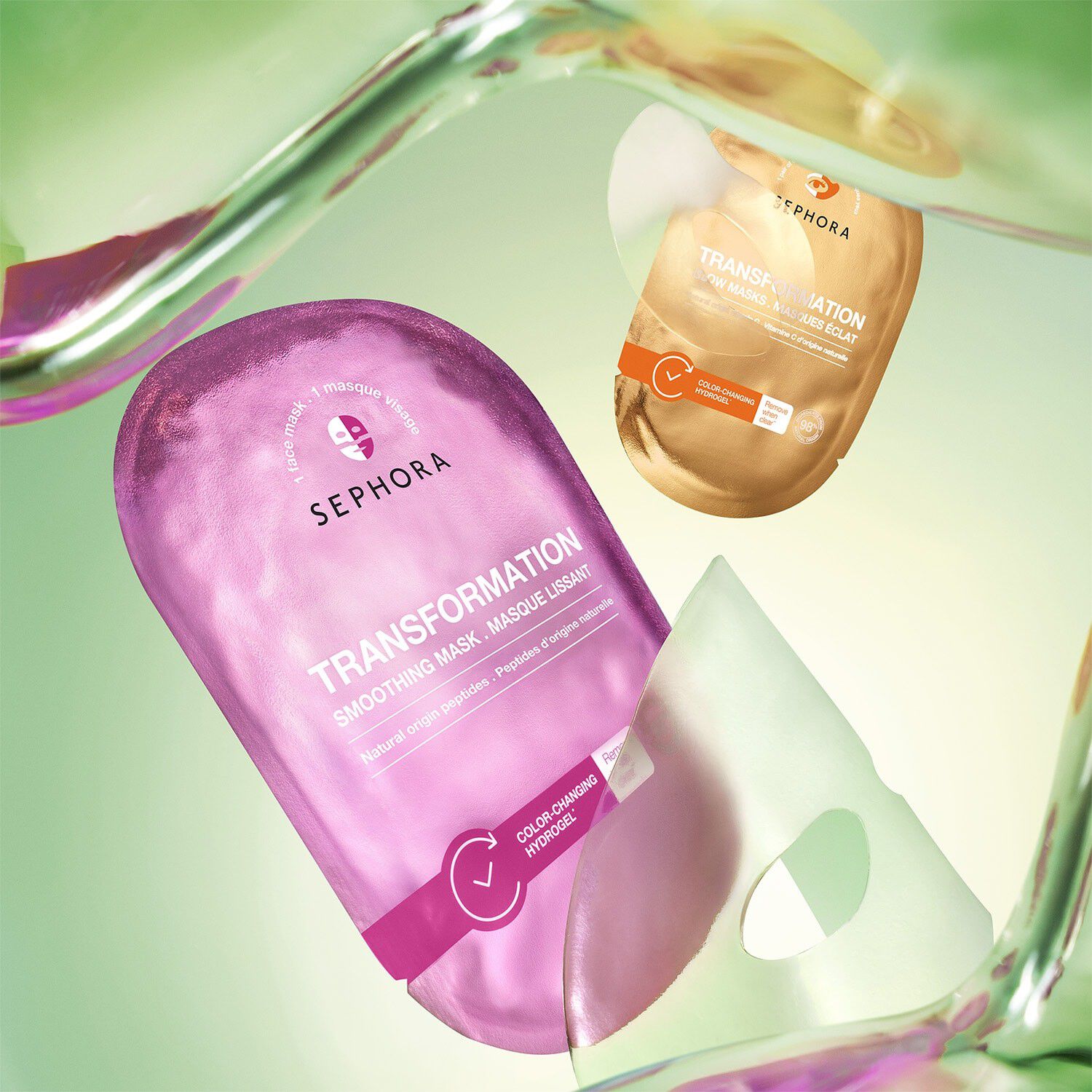 Forvandlende masker - Hydrogel ansigtsmasker