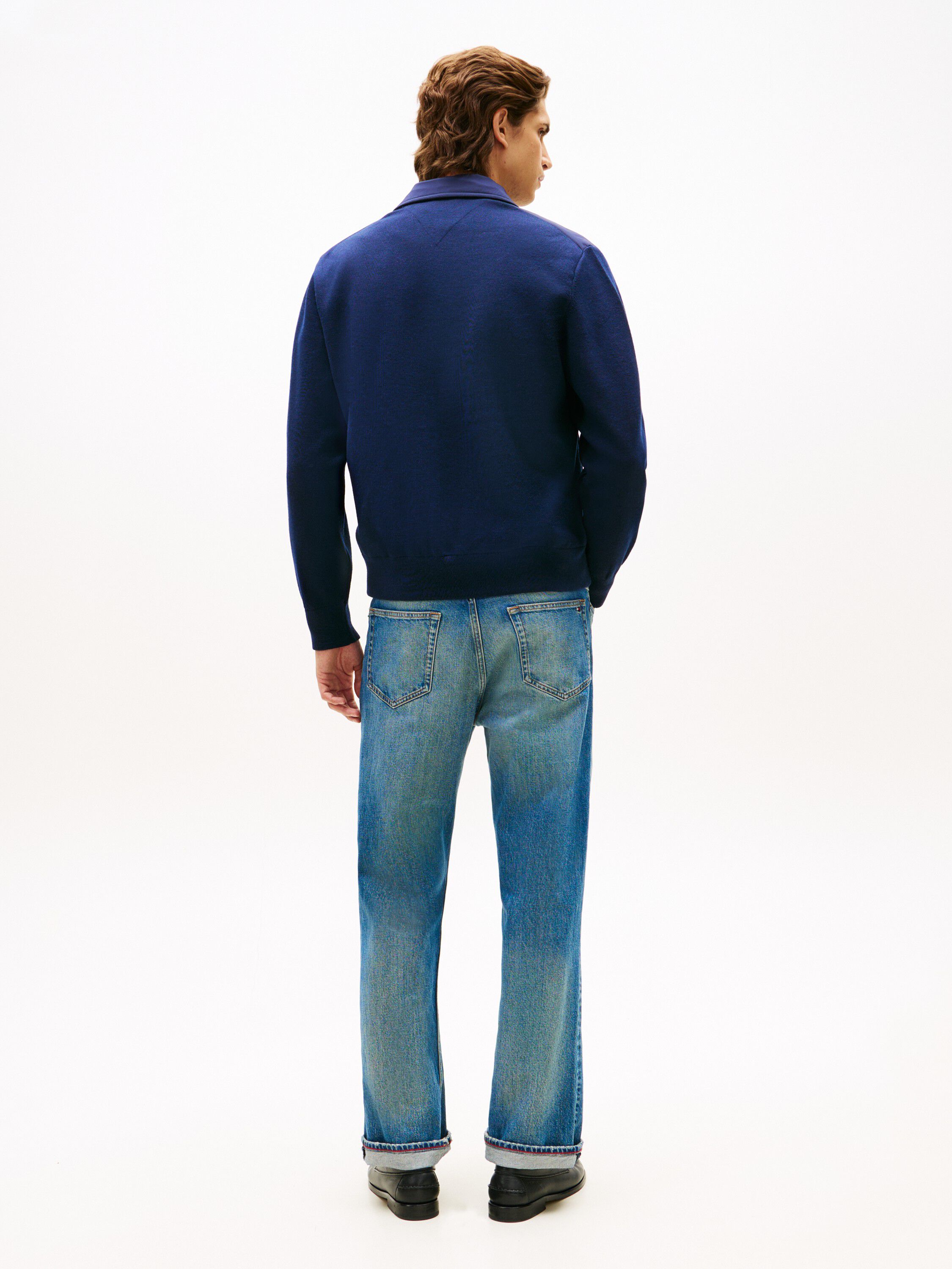 Smart Casual Mixed Texture Relaxed Jacket