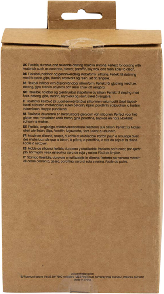 Silikoneform, Firkant, cirkel, hexagon og oval