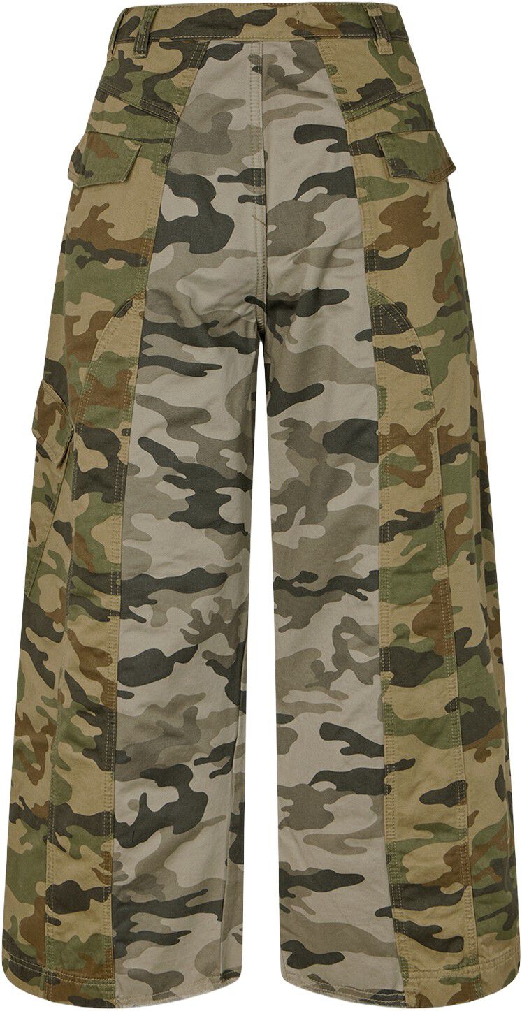 Camo patchwork pants - Niva