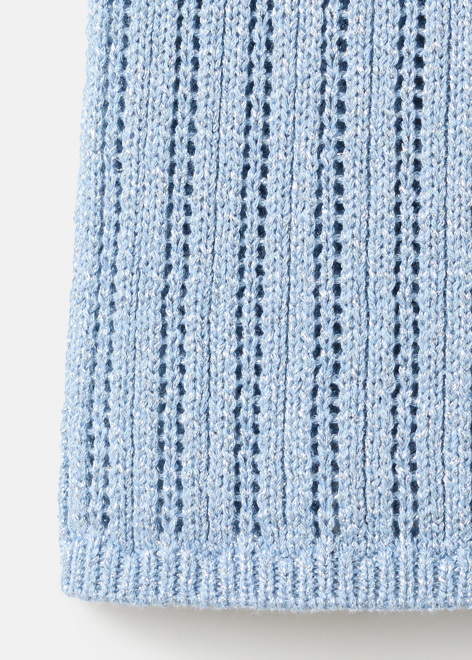 Lurex openwork knit top