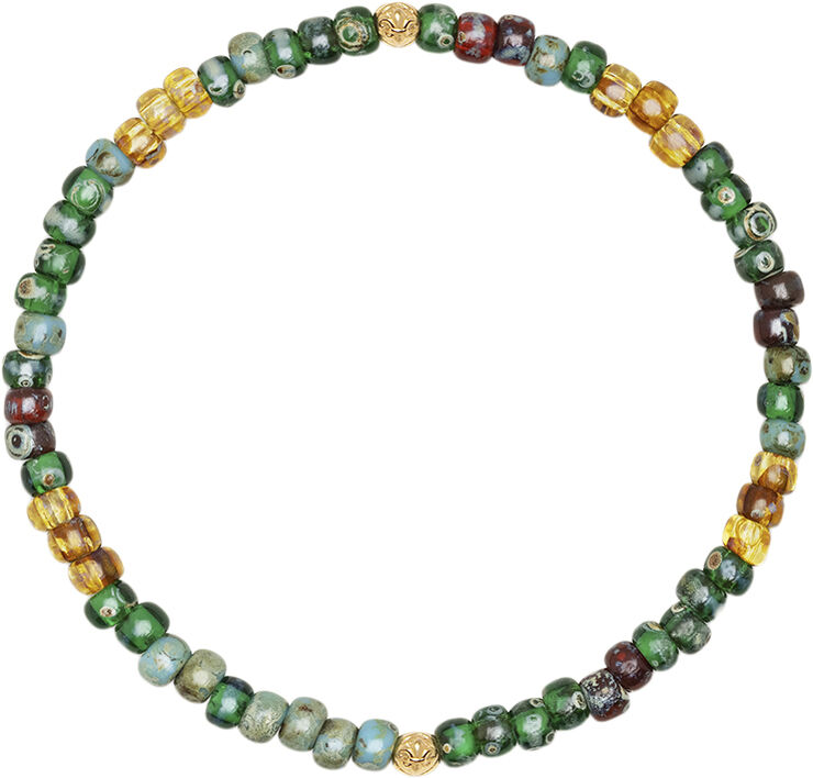 Wristband with Green Japanese Miyuki Beads