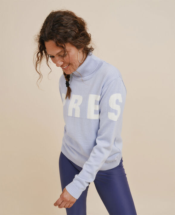 Alpine Turtleneck Knit Sweater - Nero