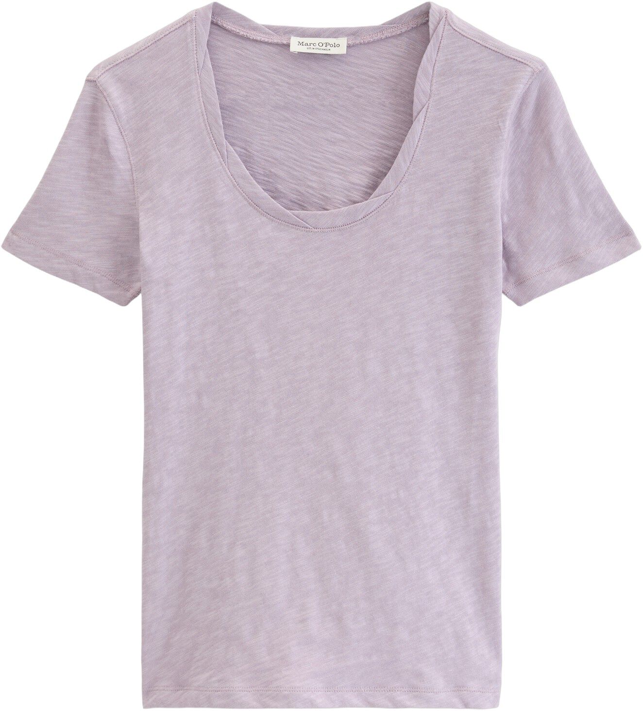 T-shirt, deep round neck twisted