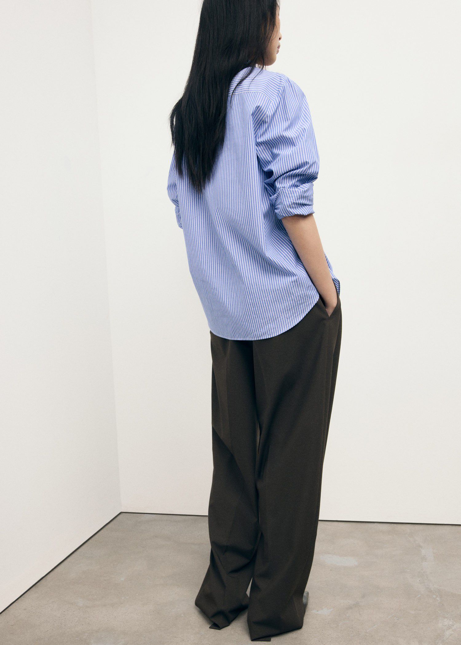 Cotton and lyocell blend straight s