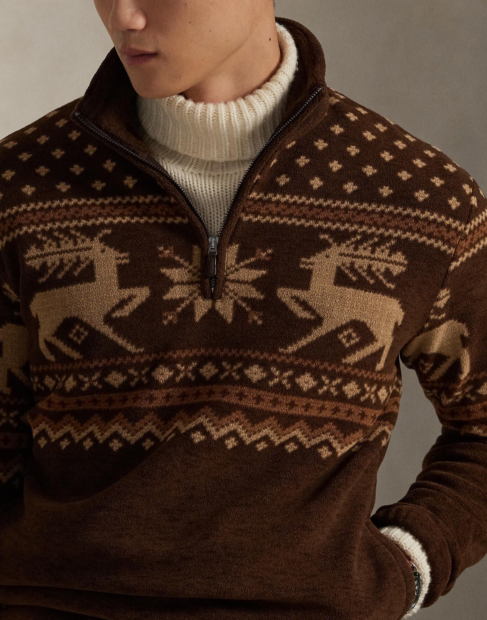 Brushed Fleece Quarter-Zip Pullover