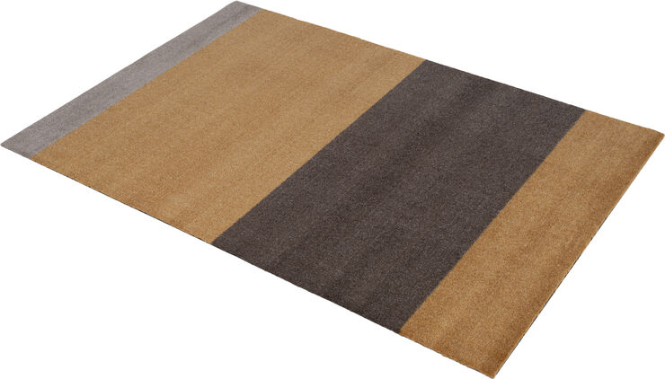 Løber, 130x90 cm, stripes-horizon dijon/brun/sand
