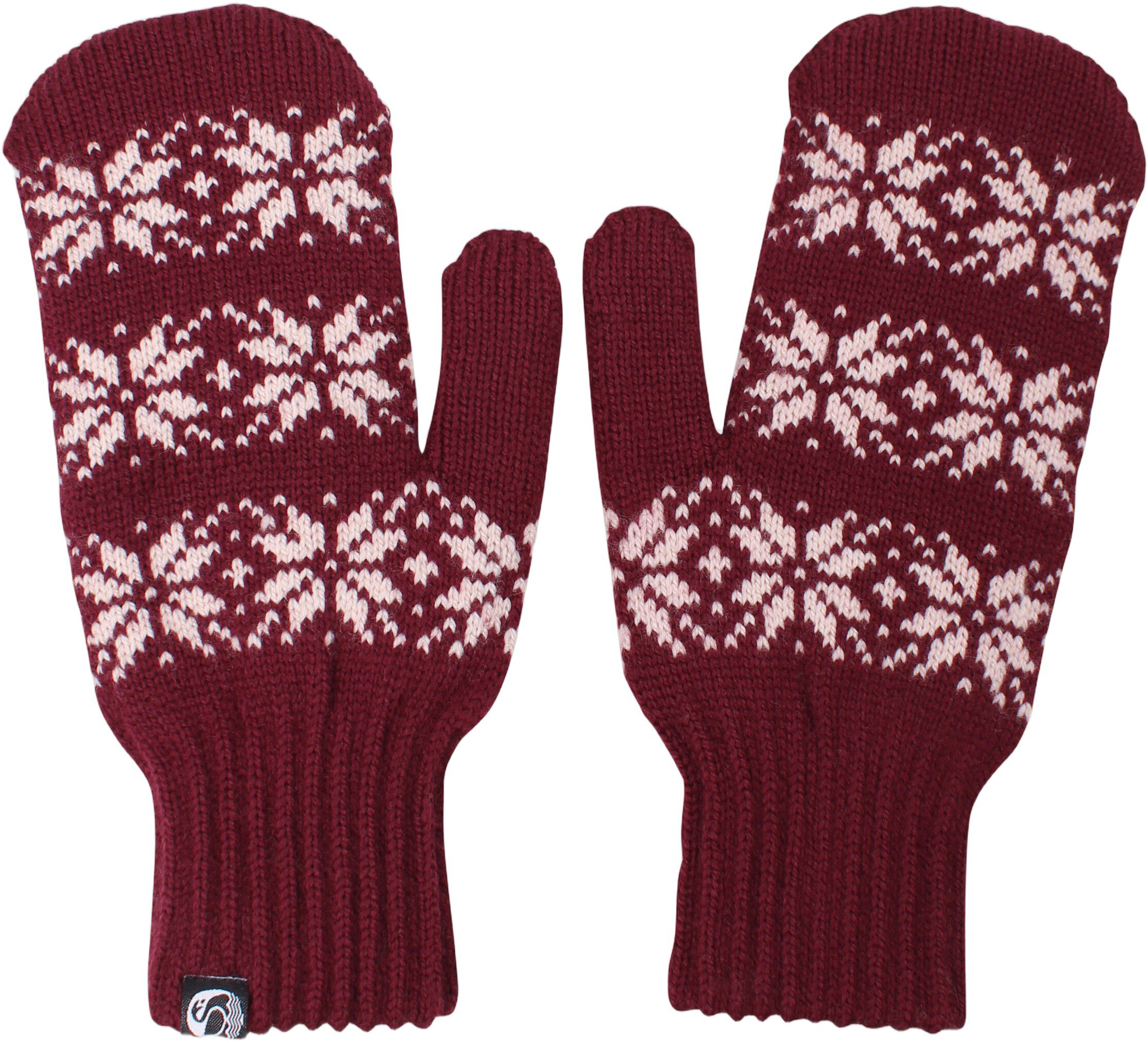 Danicebird Wool Mittens Dk Merlot STAR