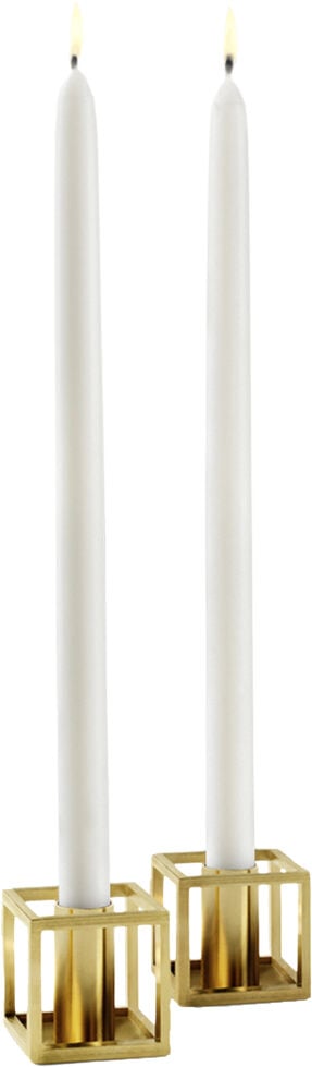 Kubus Candle Holder, Micro Gold-Pla