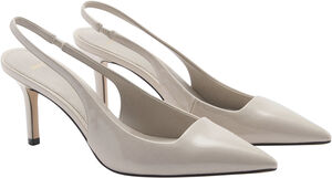 Patent leather-effect heeled shoes