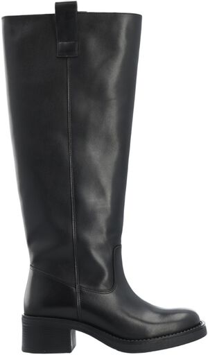 BIAMARY Knee High Pull On Boot Smooth Leather