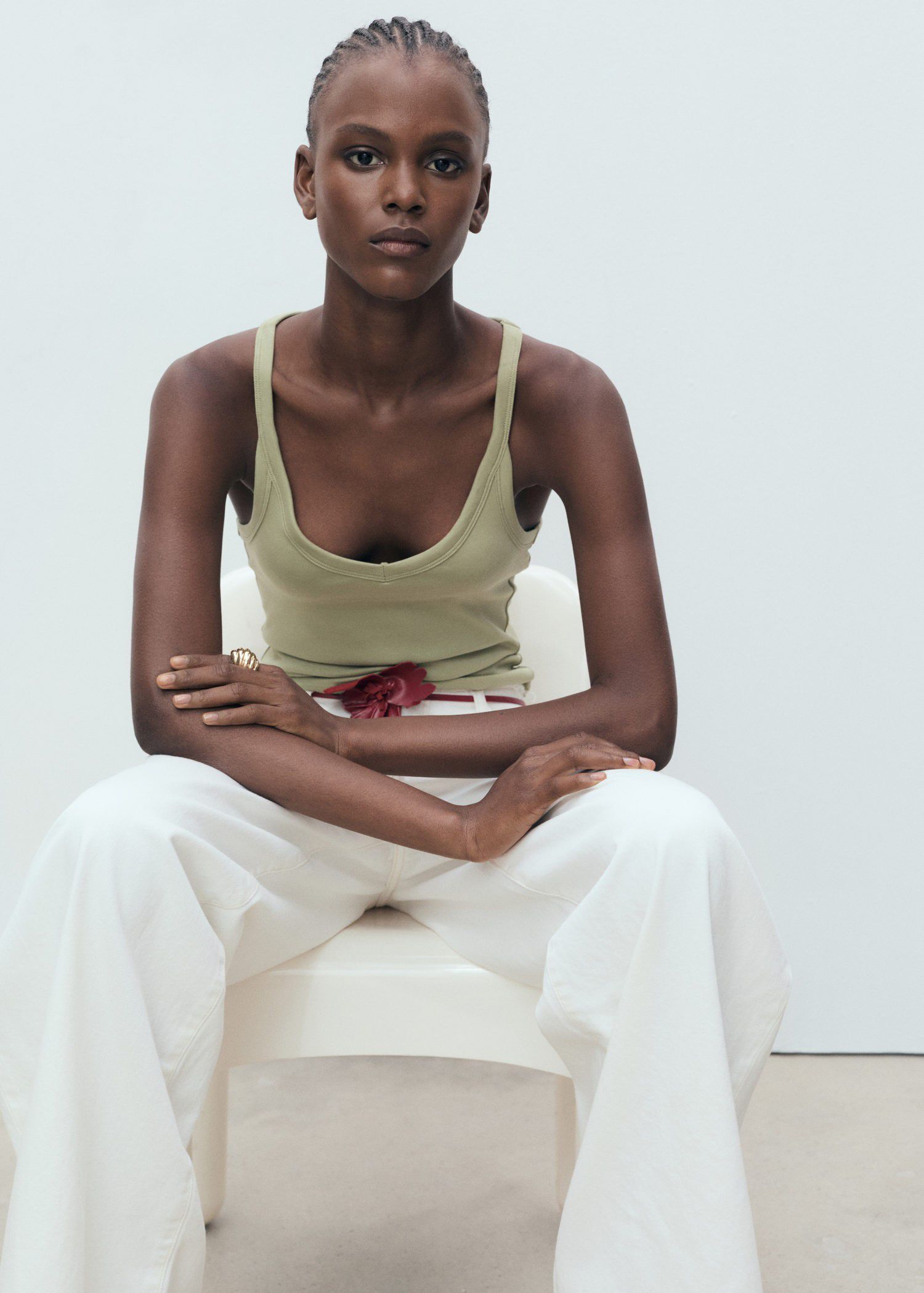 Cotton top with straps