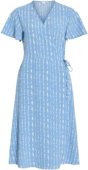 VILOVIE S/S WRAP MIDI DRESS - NOOS