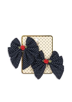 2 PACK ROSE ROUGE BOW HAIR CLIP