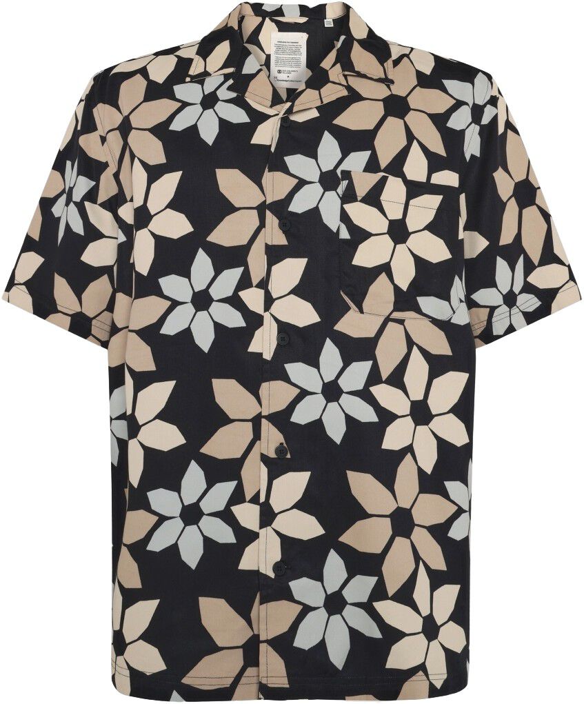 Wave relaxed tencel print short sleeve shirt