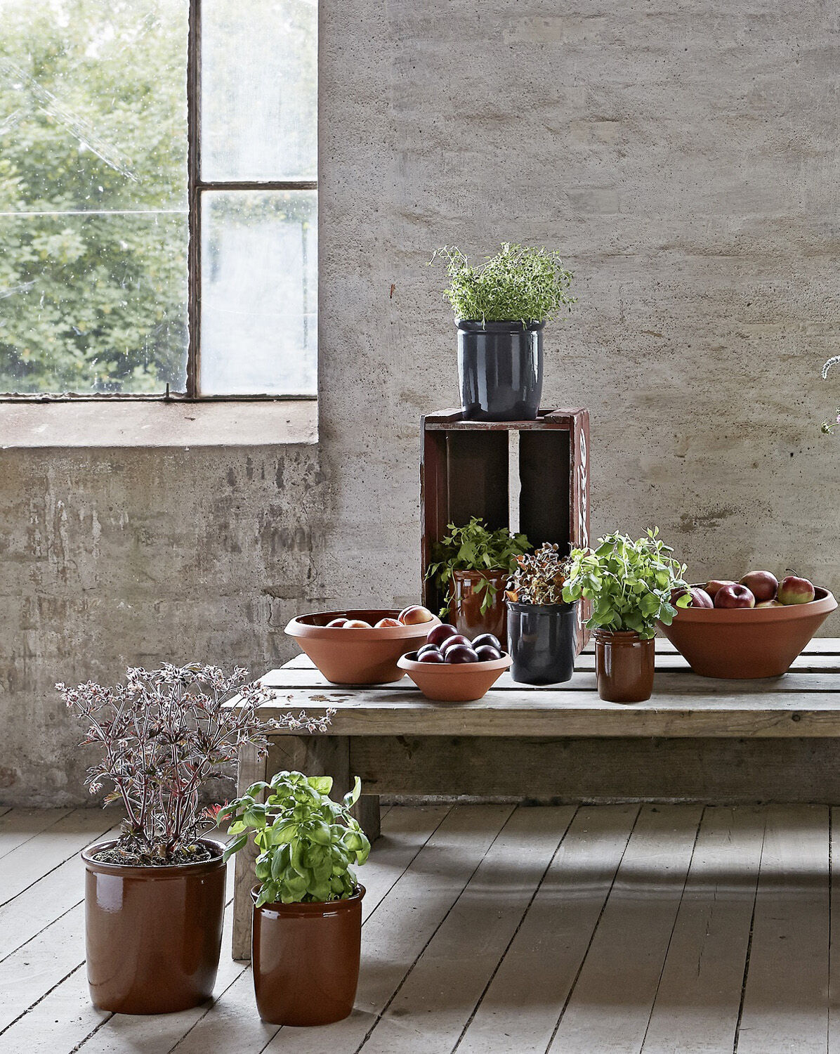 Syltekrukke, brun, 2 l