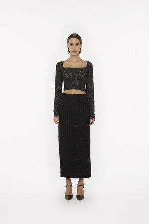 BOUCLE MAXI SKIRT