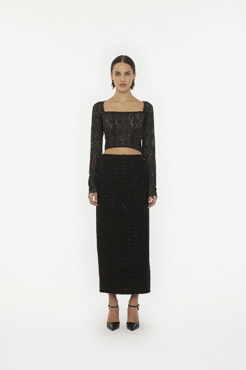 Boucle Maxi Skirt