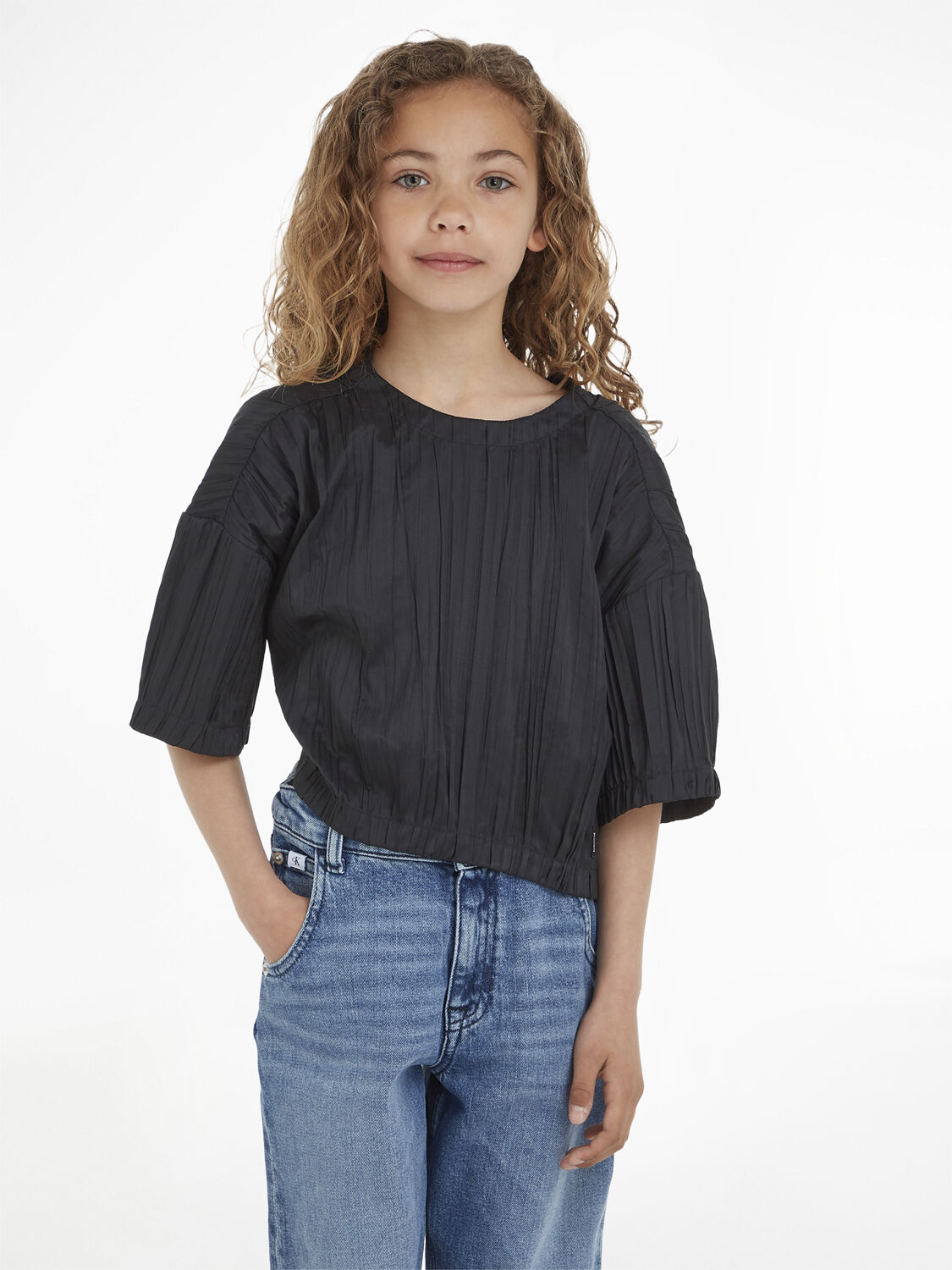 FESTIVE PLISSE SS TOP