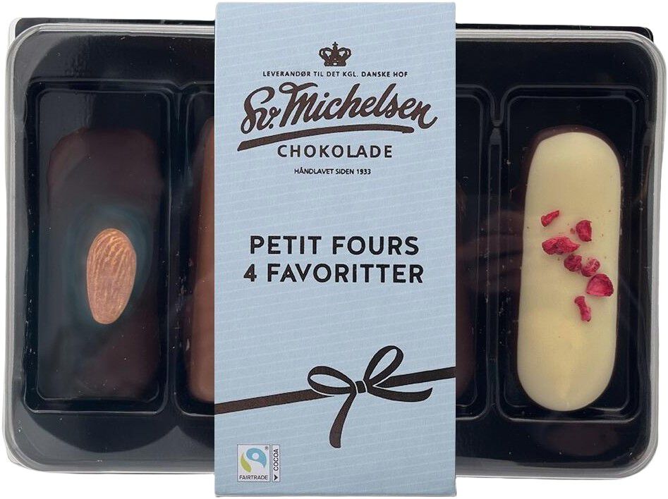 4 petit fours marcipan favoritter