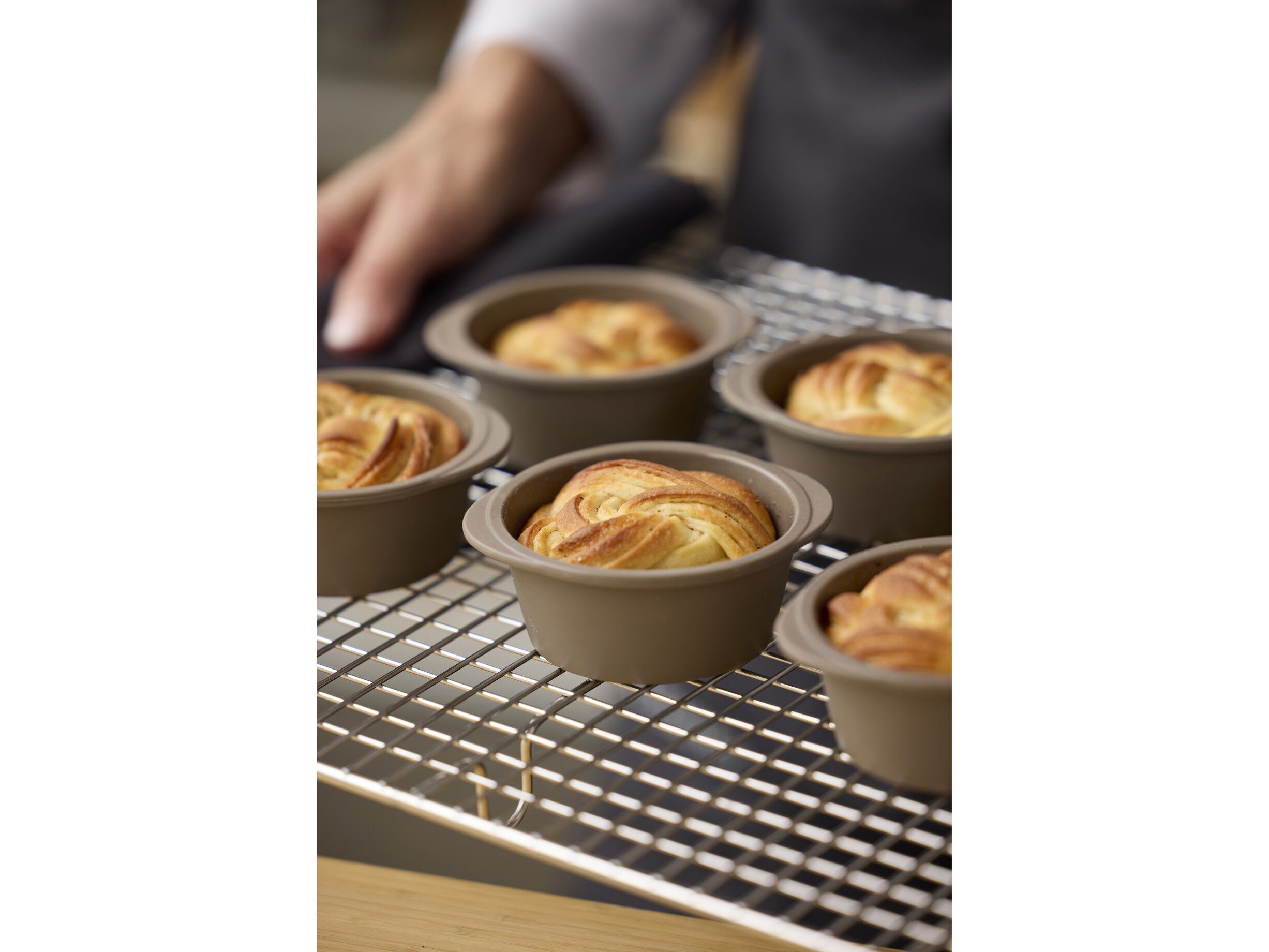 Muffin-/Snurreform 6 stk. Latte Silikone