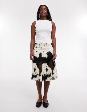 TSSOFFI A LINE MIDI SKIRT WVN